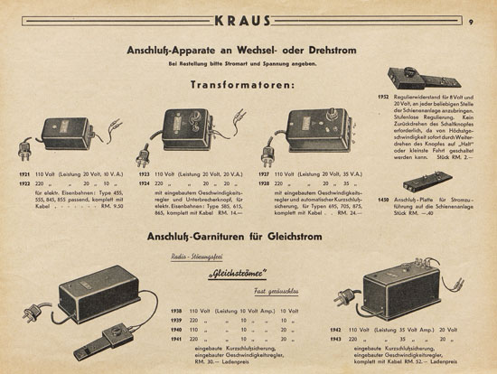 Kraus Fandor Sonderkatalog Nr. 19 wohl 1933