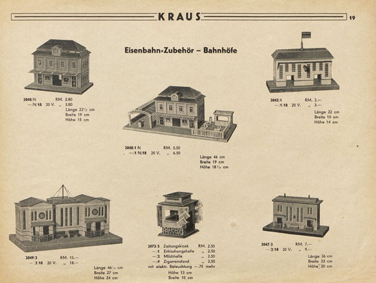 Kraus Fandor Sonderkatalog Nr. 19 wohl 1933