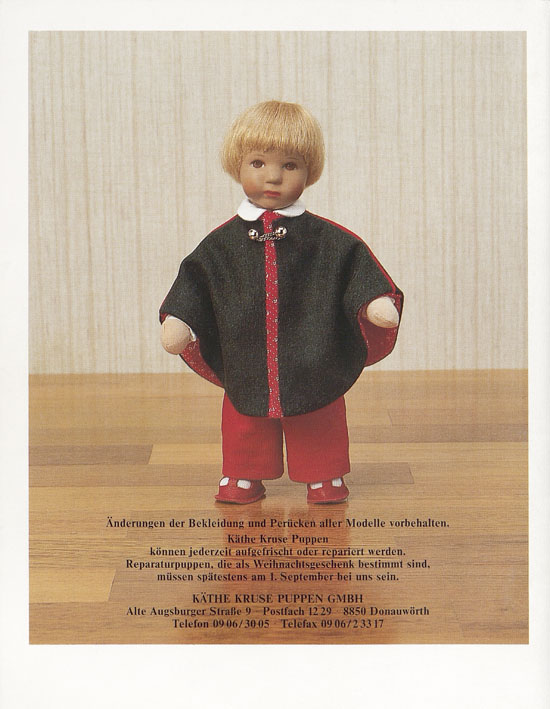 Käthe Kruse Puppen Katalog 1990