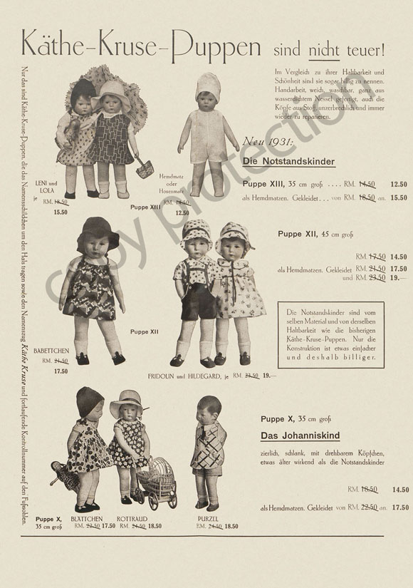 Käthe Kruse Puppen Prospekt 1931