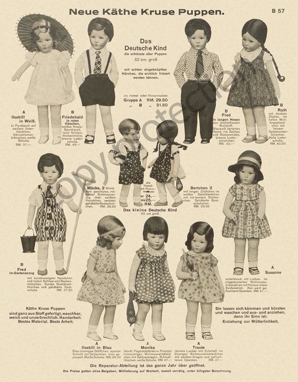 Neue Käthe Kruse Puppen Prospekt 1933