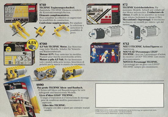 Lego Technic Prospekt 1988