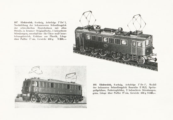 Liliput H0-Elektrobahn Katalog 1956