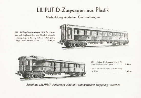 Liliput H0-Elektrobahn Katalog 1956