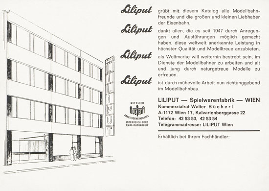 Liliput H0-Modellbahn Katalog 1969