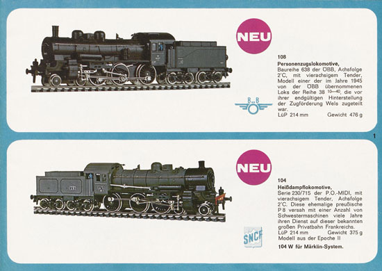 Liliput H0-Modellbahn Katalog 1969