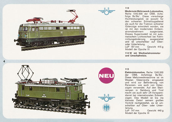 Liliput H0-Modellbahn Katalog 1969