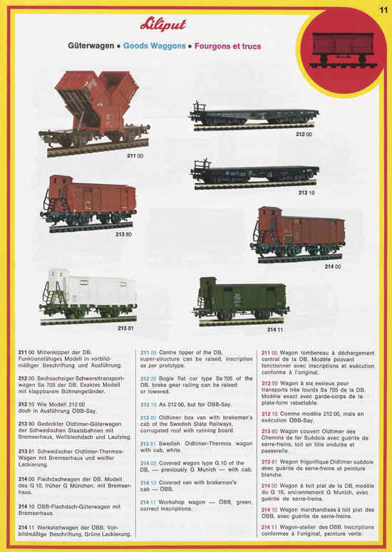 Liliput Modelleisenbahn Katalog 1975