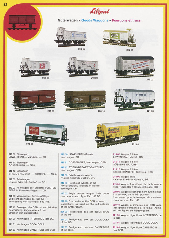 Liliput Modelleisenbahn Katalog 1975