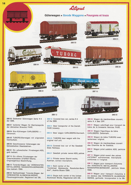 Liliput Modelleisenbahn Katalog 1975