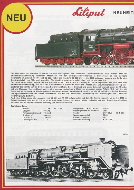 Liliput Modelleisenbahn Katalog 1975