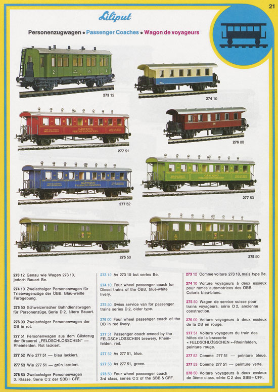 Liliput Modelleisenbahn Katalog 1975