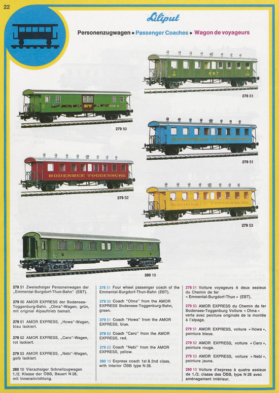 Liliput Modelleisenbahn Katalog 1975