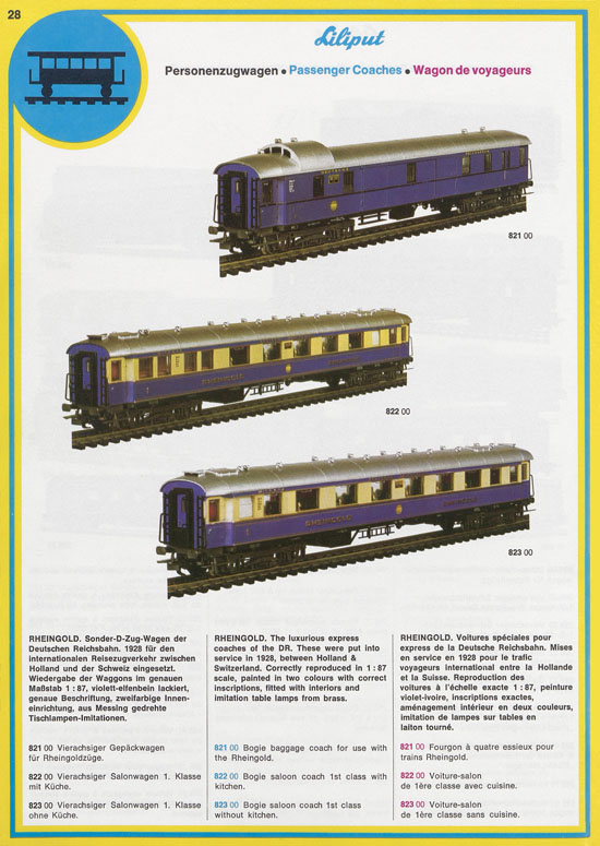 Liliput Modelleisenbahn Katalog 1975