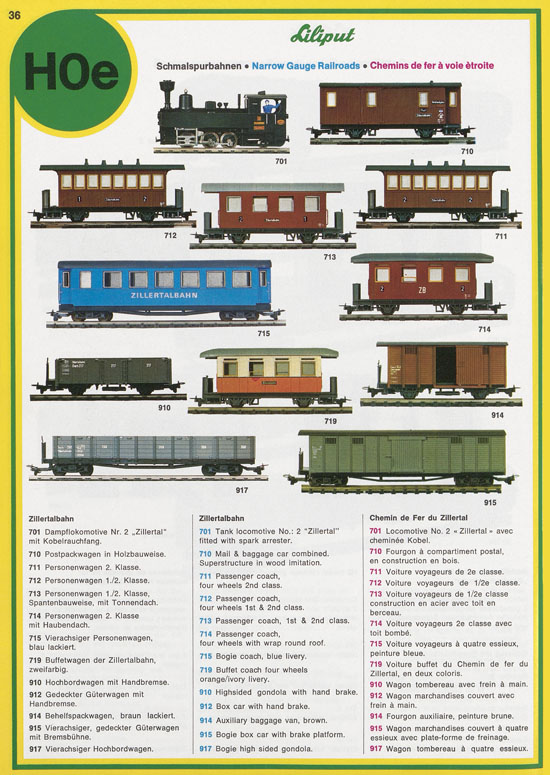 Liliput Modelleisenbahn Katalog 1975