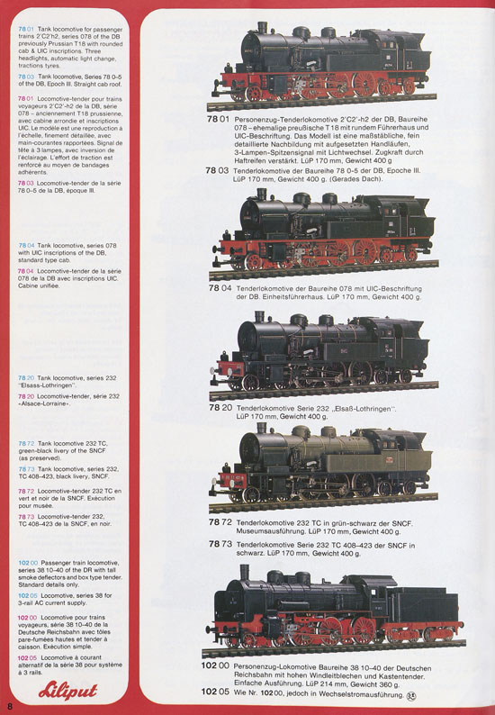 Liliput Modelleisenbahn Katalog 1979