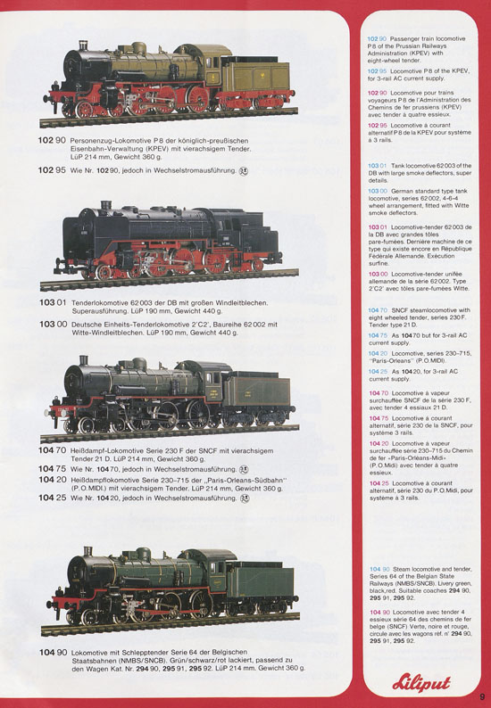 Liliput Modelleisenbahn Katalog 1979