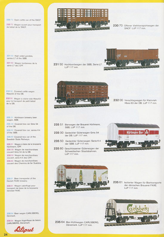 Liliput Modelleisenbahn Katalog 1979