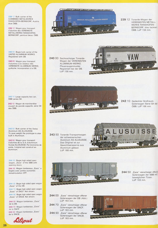 Liliput Modelleisenbahn Katalog 1979