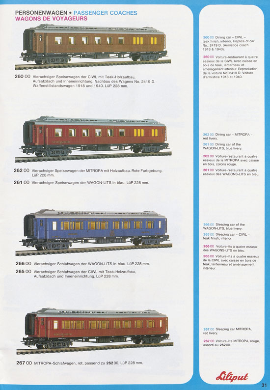 Liliput Modelleisenbahn Katalog 1979