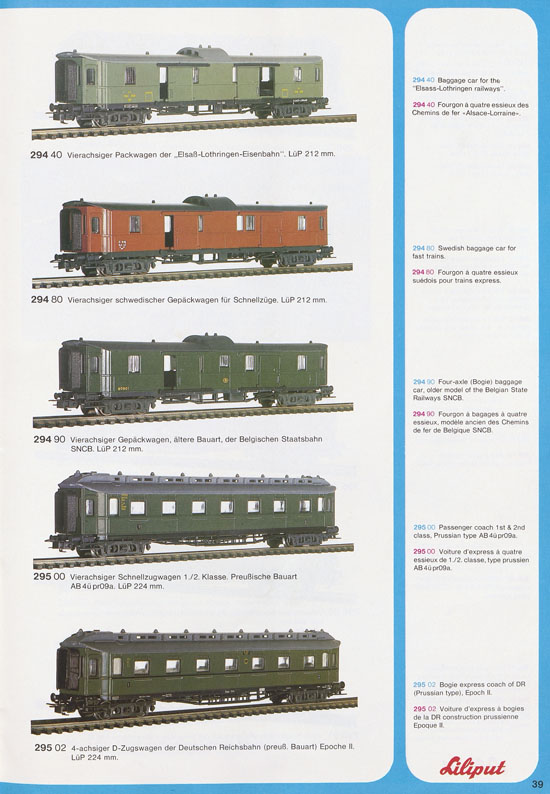 Liliput Modelleisenbahn Katalog 1979