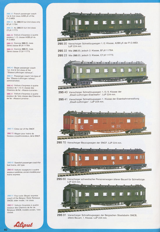 Liliput Modelleisenbahn Katalog 1979