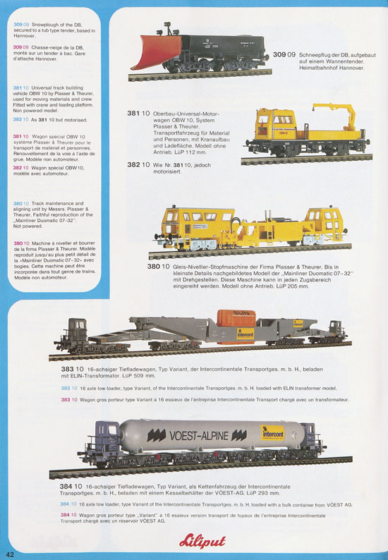 Liliput Modelleisenbahn Katalog 1979