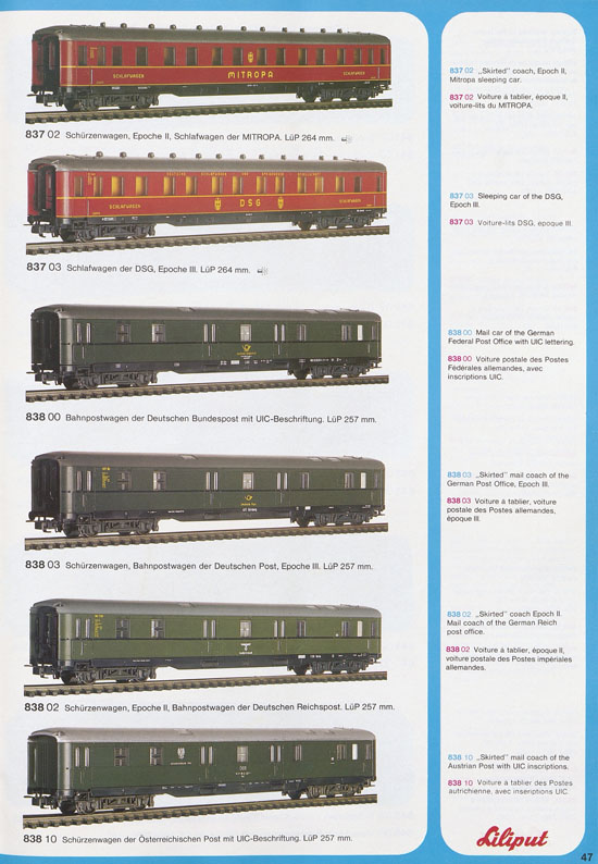 Liliput Modelleisenbahn Katalog 1979