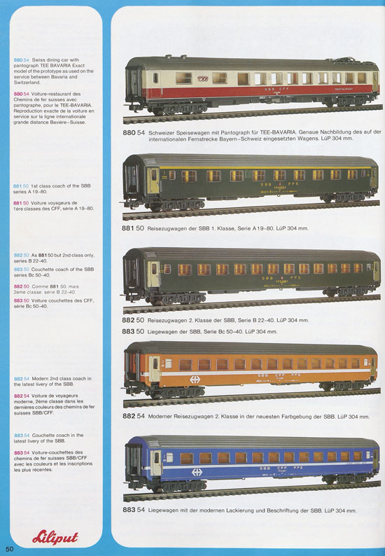 Liliput Modelleisenbahn Katalog 1979