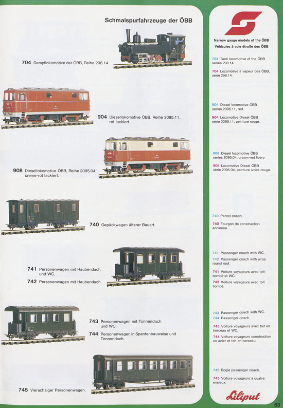 Liliput Modelleisenbahn Katalog 1979