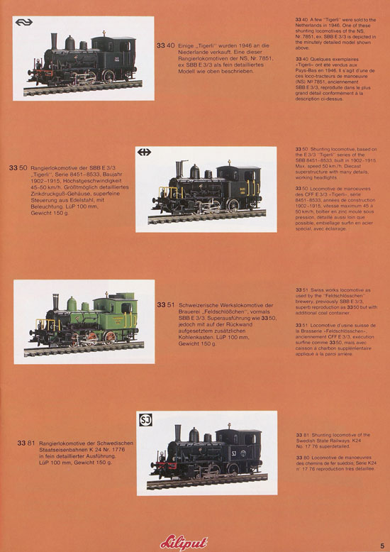 Liliput Modelleisenbahn Katalog 1981