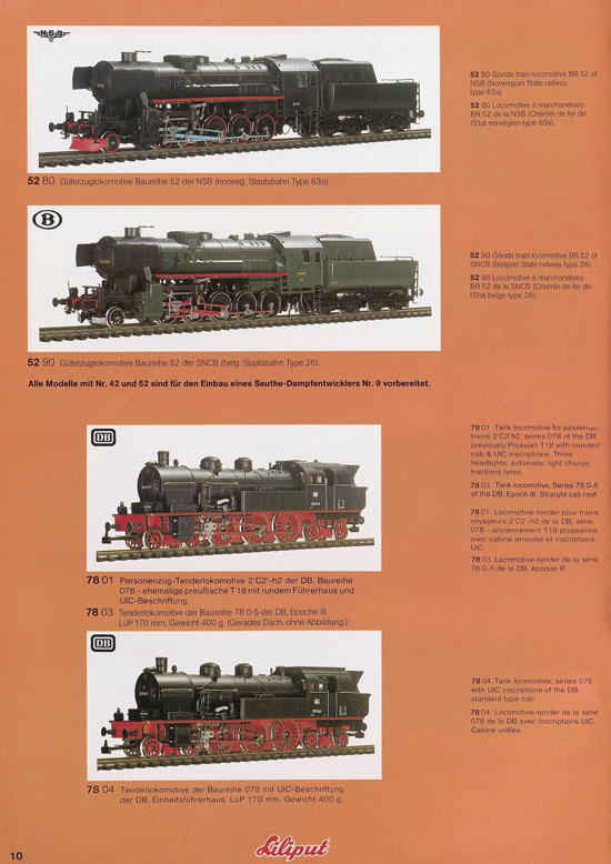 Liliput Modelleisenbahn Katalog 1981