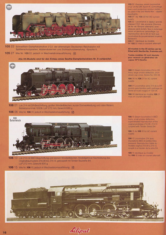 Liliput Modelleisenbahn Katalog 1981