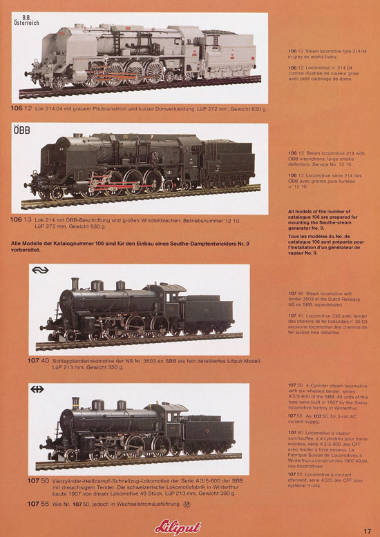 Liliput Modelleisenbahn Katalog 1981