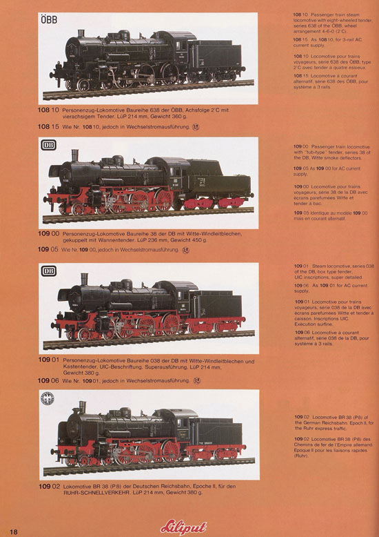 Liliput Modelleisenbahn Katalog 1981