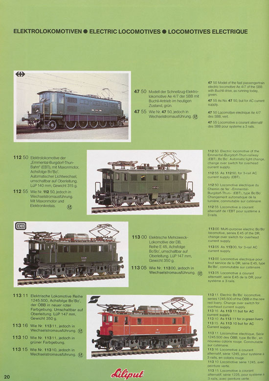 Liliput Modelleisenbahn Katalog 1981