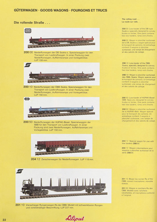 Liliput Modelleisenbahn Katalog 1981