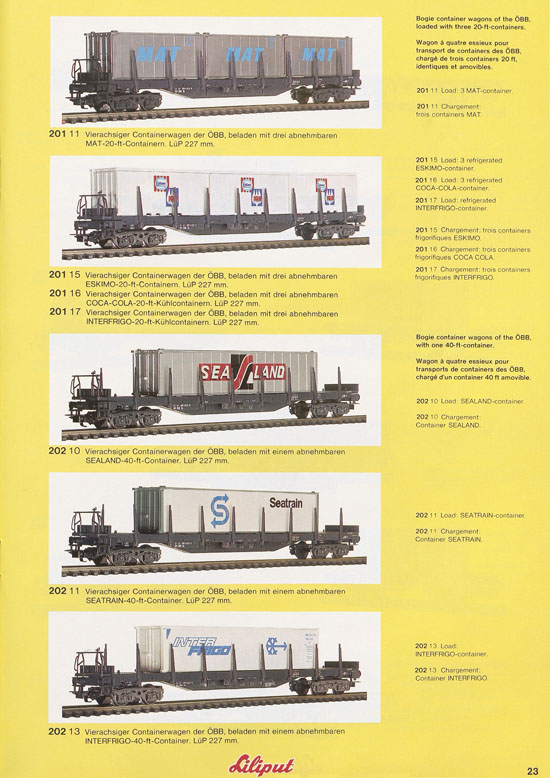 Liliput Modelleisenbahn Katalog 1981