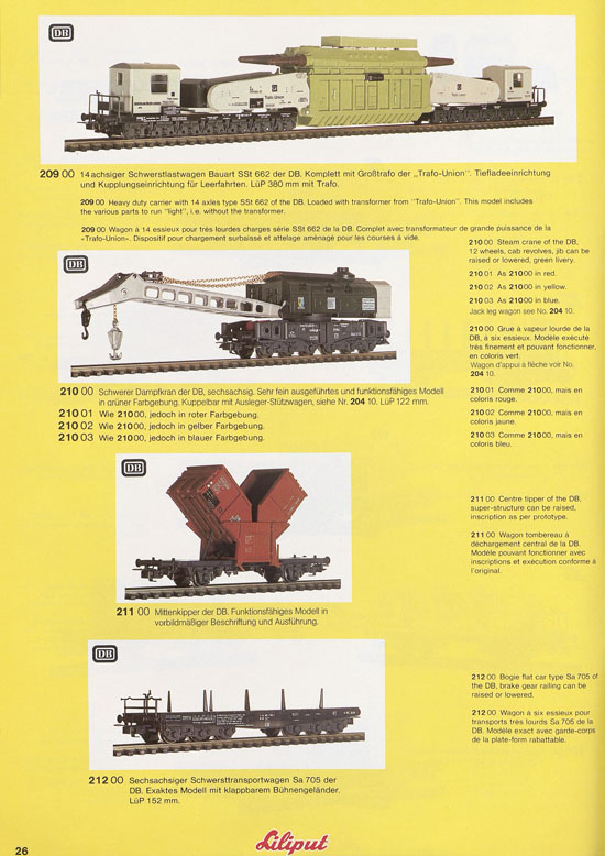 Liliput Modelleisenbahn Katalog 1981