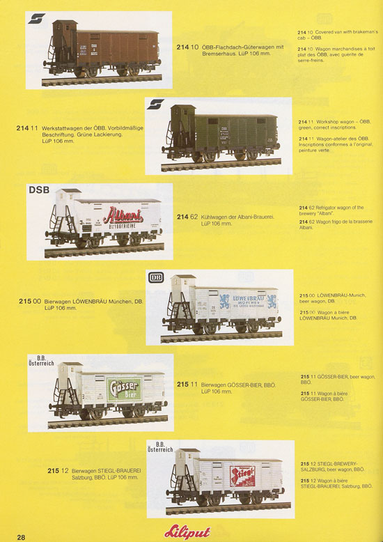 Liliput Modelleisenbahn Katalog 1981