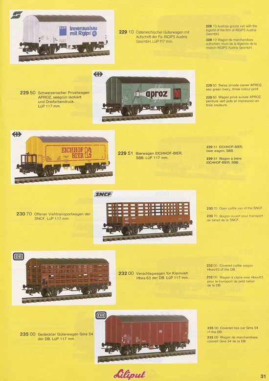 Liliput Modelleisenbahn Katalog 1981