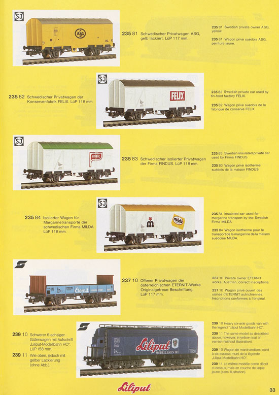 Liliput Modelleisenbahn Katalog 1981