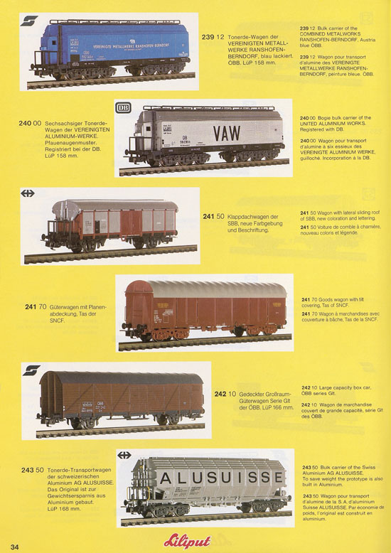 Liliput Modelleisenbahn Katalog 1981