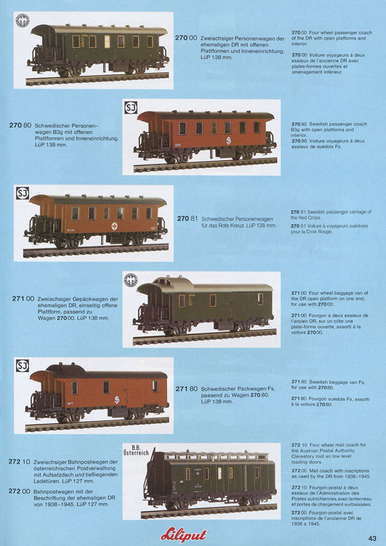 Liliput Modelleisenbahn Katalog 1981