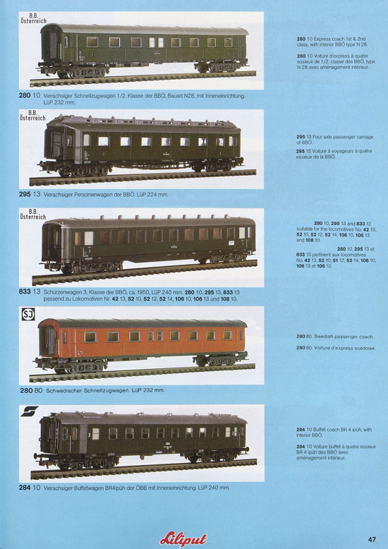 Liliput Modelleisenbahn Katalog 1981