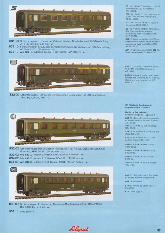 Liliput Modelleisenbahn Katalog 1981