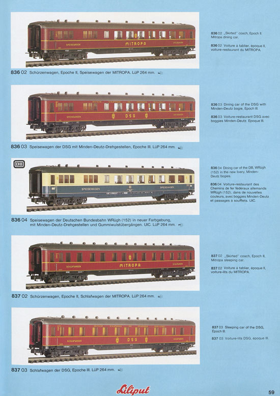 Liliput Modelleisenbahn Katalog 1981