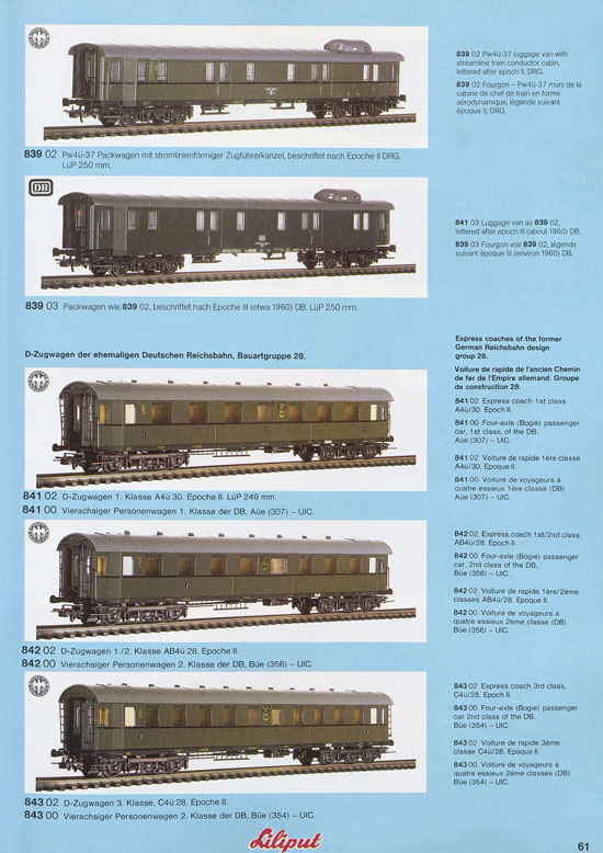 Liliput Modelleisenbahn Katalog 1981