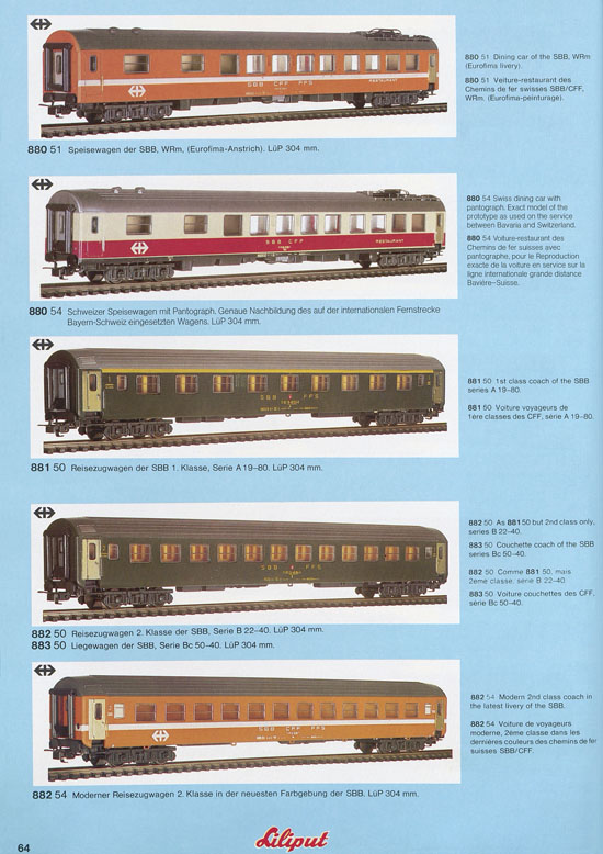 Liliput Modelleisenbahn Katalog 1981