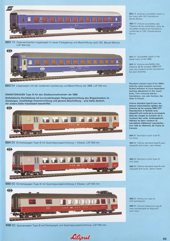 Liliput Modelleisenbahn Katalog 1981